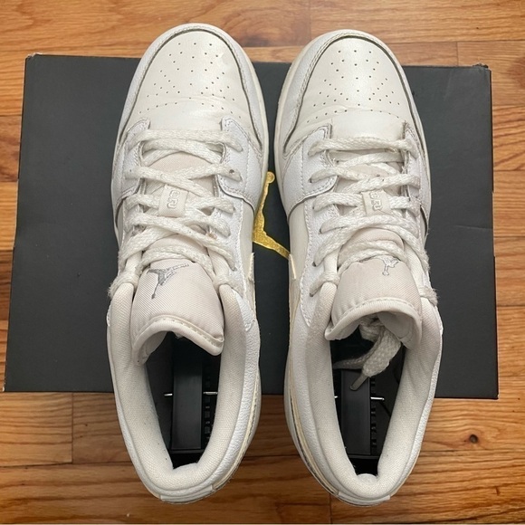 AIR JORDAN RETRO 1 LOW CASUAL SHOES triple off white cream NIKE 6.5 8 - Picture 4 of 10